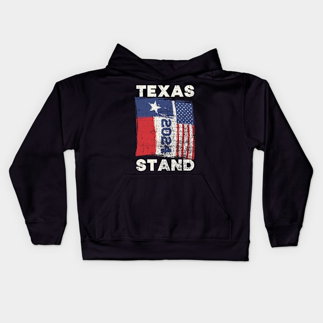 Texas Stand 2024 Flag Kids Hoodie by Etopix